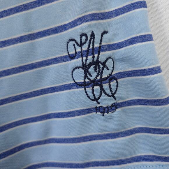 FootJoy Polo Mens S Blue Striped Performance Golf Short Sleeve Club Embroidered - Picture 3 of 8